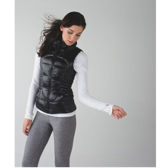 Lululemon Fluffin Awesome Vest / Size 4 / Black Goose Down Run Puffy - Picture 1 of 12